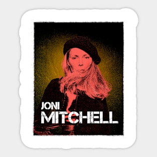 Joni Mitchell // 1970s Fan Art Design Sticker